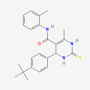 6-(4-tert-butylphenyl)-2-mercapto-4-methyl-N-(2-methylphenyl)-1,6-dihydro-5-pyrimidinecarboxamide
