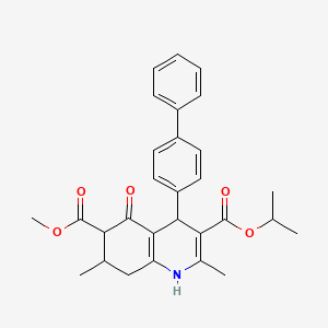 3-isopropyl 6-methyl 4-(4-biphenylyl)-2,7-dimethyl-5-oxo-1,4,5,6,7,8-hexahydro-3,6-quinolinedicarboxylate