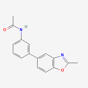 N-[3-(2-methyl-1,3-benzoxazol-5-yl)phenyl]acetamide
