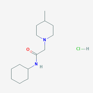 molecular formula C14H27ClN2O B4138463 N-cyclohexyl-2-(4-methyl-1-piperidinyl)acetamide hydrochloride 