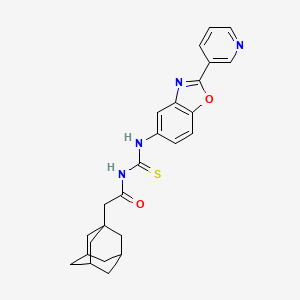 molecular formula C25H26N4O2S B4138468 2-(1-adamantyl)-N-({[2-(3-pyridinyl)-1,3-benzoxazol-5-yl]amino}carbonothioyl)acetamide 