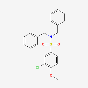 molecular formula C21H20ClNO3S B4138483 N,N-dibenzyl-3-chloro-4-methoxybenzenesulfonamide 