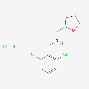 molecular formula C12H16Cl3NO B4138488 (2,6-dichlorobenzyl)(tetrahydro-2-furanylmethyl)amine hydrochloride 