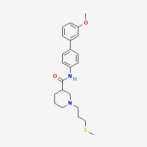 molecular formula C23H30N2O2S B4138496 N-(3'-methoxy-4-biphenylyl)-1-[3-(methylthio)propyl]-3-piperidinecarboxamide 