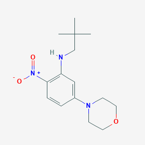 molecular formula C15H23N3O3 B4138538 (2,2-dimethylpropyl)[5-(4-morpholinyl)-2-nitrophenyl]amine 