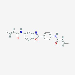 molecular formula C21H19N3O3 B413855 N-{4-[5-(2-butenoylamino)-1,3-benzoxazol-2-yl]phenyl}-2-butenamide 