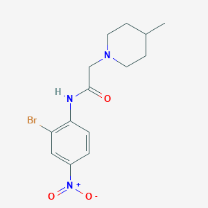 molecular formula C14H18BrN3O3 B4138562 N-(2-bromo-4-nitrophenyl)-2-(4-methyl-1-piperidinyl)acetamide 
