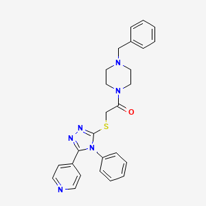 1-benzyl-4-({[4-phenyl-5-(4-pyridinyl)-4H-1,2,4-triazol-3-yl]thio}acetyl)piperazine