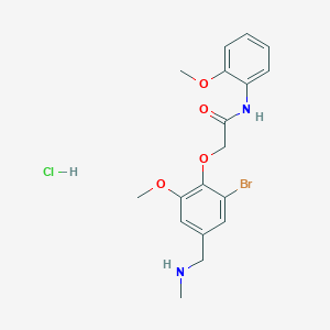 2-{2-bromo-6-methoxy-4-[(methylamino)methyl]phenoxy}-N-(2-methoxyphenyl)acetamide hydrochloride