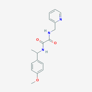 molecular formula C17H19N3O3 B4138612 N-[1-(4-methoxyphenyl)ethyl]-N'-(2-pyridinylmethyl)ethanediamide 