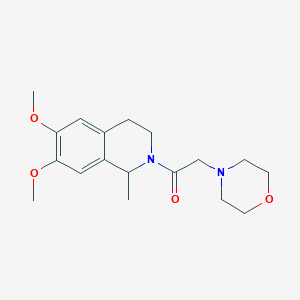 molecular formula C18H26N2O4 B4138621 6,7-dimethoxy-1-methyl-2-(4-morpholinylacetyl)-1,2,3,4-tetrahydroisoquinoline 