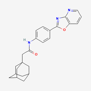 molecular formula C24H25N3O2 B4138661 2-(1-adamantyl)-N-(4-[1,3]oxazolo[4,5-b]pyridin-2-ylphenyl)acetamide 
