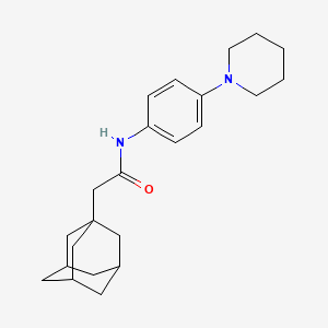 molecular formula C23H32N2O B4138675 2-(1-adamantyl)-N-[4-(1-piperidinyl)phenyl]acetamide 