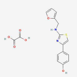 molecular formula C16H14N2O6S B4138681 4-{2-[(2-furylmethyl)amino]-1,3-thiazol-4-yl}phenol ethanedioate (salt) 