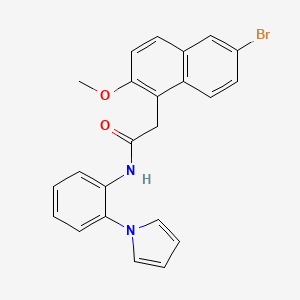 molecular formula C23H19BrN2O2 B4138692 2-(6-bromo-2-methoxy-1-naphthyl)-N-[2-(1H-pyrrol-1-yl)phenyl]acetamide 
