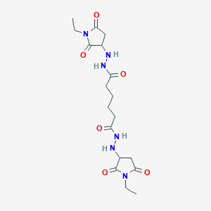 molecular formula C18H28N6O6 B4138724 N'~1~,N'~6~-bis(1-ethyl-2,5-dioxo-3-pyrrolidinyl)hexanedihydrazide 