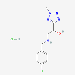 molecular formula C11H15Cl2N5O B4138733 2-[(4-chlorobenzyl)amino]-1-(2-methyl-2H-tetrazol-5-yl)ethanol hydrochloride 