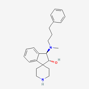 rel-(2R,3R)-3-[methyl(3-phenylpropyl)amino]-2,3-dihydrospiro[indene-1,4'-piperidin]-2-ol bis(trifluoroacetate) (salt)