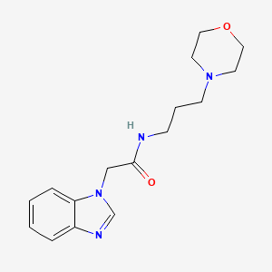 molecular formula C16H22N4O2 B4138746 2-(1H-benzimidazol-1-yl)-N-[3-(4-morpholinyl)propyl]acetamide 
