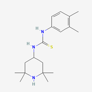 molecular formula C18H29N3S B4138758 N-(3,4-dimethylphenyl)-N'-(2,2,6,6-tetramethyl-4-piperidinyl)thiourea 