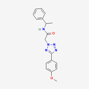 molecular formula C18H19N5O2 B4138761 2-[5-(4-methoxyphenyl)-2H-tetrazol-2-yl]-N-(1-phenylethyl)acetamide 