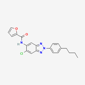 molecular formula C21H19ClN4O2 B4138772 N-[2-(4-butylphenyl)-6-chloro-2H-1,2,3-benzotriazol-5-yl]-2-furamide 