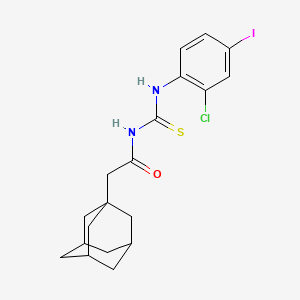 2-(1-adamantyl)-N-{[(2-chloro-4-iodophenyl)amino]carbonothioyl}acetamide