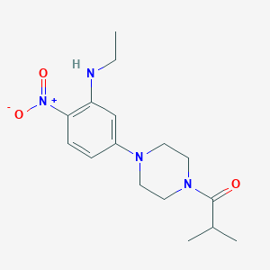 molecular formula C16H24N4O3 B4138800 N-ethyl-5-(4-isobutyryl-1-piperazinyl)-2-nitroaniline 