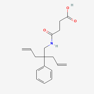 molecular formula C18H23NO3 B4138876 4-[(2-allyl-2-phenyl-4-penten-1-yl)amino]-4-oxobutanoic acid 
