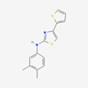 molecular formula C15H14N2S2 B4138881 N-(3,4-dimethylphenyl)-4-(2-thienyl)-1,3-thiazol-2-amine 