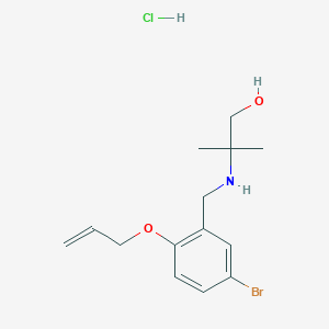 molecular formula C14H21BrClNO2 B4138925 2-{[2-(allyloxy)-5-bromobenzyl]amino}-2-methyl-1-propanol hydrochloride 