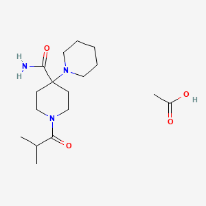 molecular formula C17H31N3O4 B4138927 1'-isobutyryl-1,4'-bipiperidine-4'-carboxamide acetate 