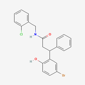 molecular formula C22H19BrClNO2 B4138931 3-(5-bromo-2-hydroxyphenyl)-N-(2-chlorobenzyl)-3-phenylpropanamide 