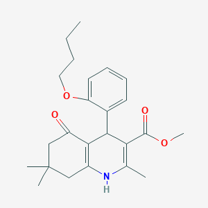 molecular formula C24H31NO4 B413899 Methyl 4-(2-butoxyphenyl)-2,7,7-trimethyl-5-oxo-1,4,5,6,7,8-hexahydroquinoline-3-carboxylate 