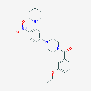 molecular formula C24H30N4O4 B4138993 1-(3-ethoxybenzoyl)-4-[4-nitro-3-(1-piperidinyl)phenyl]piperazine 