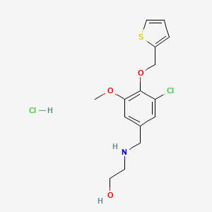 molecular formula C15H19Cl2NO3S B4139011 2-{[3-chloro-5-methoxy-4-(2-thienylmethoxy)benzyl]amino}ethanol hydrochloride 