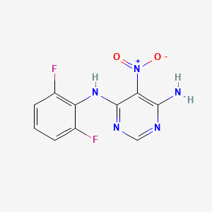 molecular formula C10H7F2N5O2 B4139038 N-(2,6-difluorophenyl)-5-nitro-4,6-pyrimidinediamine 