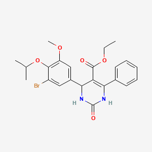 ethyl 4-(3-bromo-4-isopropoxy-5-methoxyphenyl)-2-oxo-6-phenyl-1,2,3,4-tetrahydro-5-pyrimidinecarboxylate