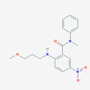 molecular formula C18H21N3O4 B4139052 2-[(3-methoxypropyl)amino]-N-methyl-5-nitro-N-phenylbenzamide 