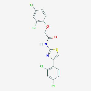 molecular formula C17H10Cl4N2O2S B413906 2-(2,4-dichlorophenoxy)-N-[4-(2,4-dichlorophenyl)-1,3-thiazol-2-yl]acetamide 