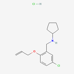 molecular formula C15H21Cl2NO B4139069 N-[2-(allyloxy)-5-chlorobenzyl]cyclopentanamine hydrochloride 