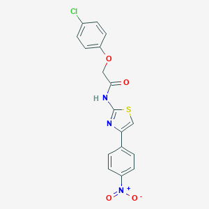 molecular formula C17H12ClN3O4S B413907 2-(4-chlorophenoxy)-N-[4-(4-nitrophenyl)-1,3-thiazol-2-yl]acetamide CAS No. 313469-53-3