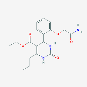 molecular formula C18H23N3O5 B4139077 ethyl 4-[2-(2-amino-2-oxoethoxy)phenyl]-2-oxo-6-propyl-1,2,3,4-tetrahydro-5-pyrimidinecarboxylate 