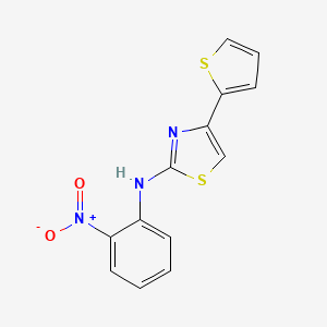 molecular formula C13H9N3O2S2 B4139087 N-(2-nitrophenyl)-4-(2-thienyl)-1,3-thiazol-2-amine 