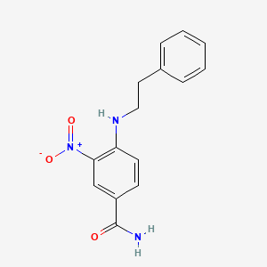 molecular formula C15H15N3O3 B4139110 3-nitro-4-[(2-phenylethyl)amino]benzamide 
