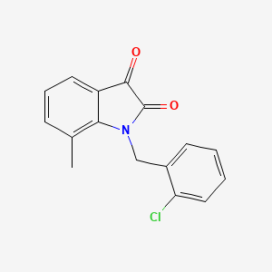 molecular formula C16H12ClNO2 B4139142 1-(2-chlorobenzyl)-7-methyl-1H-indole-2,3-dione 