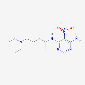 molecular formula C13H24N6O2 B4139187 N-[4-(diethylamino)-1-methylbutyl]-5-nitro-4,6-pyrimidinediamine 