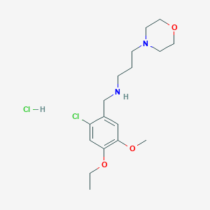 molecular formula C17H28Cl2N2O3 B4139216 N-(2-chloro-4-ethoxy-5-methoxybenzyl)-3-(4-morpholinyl)-1-propanamine hydrochloride 