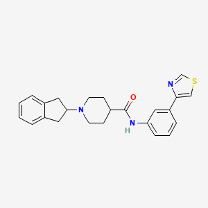 molecular formula C24H25N3OS B4139217 1-(2,3-dihydro-1H-inden-2-yl)-N-[3-(1,3-thiazol-4-yl)phenyl]-4-piperidinecarboxamide 