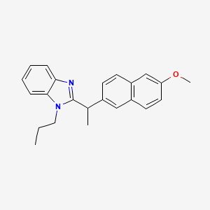 molecular formula C23H24N2O B4139218 2-[1-(6-methoxy-2-naphthyl)ethyl]-1-propyl-1H-benzimidazole 